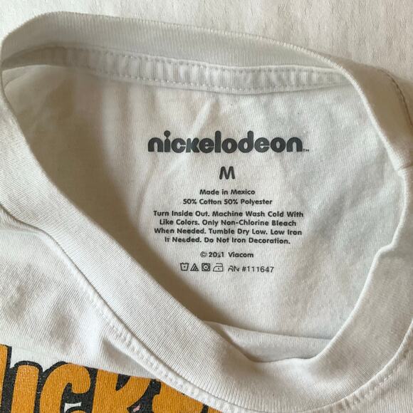 Nickelodeon Women Short Sleeve T-shirt Size M,White,Cartoon Characters SpongeBob - Picture 6 of 7